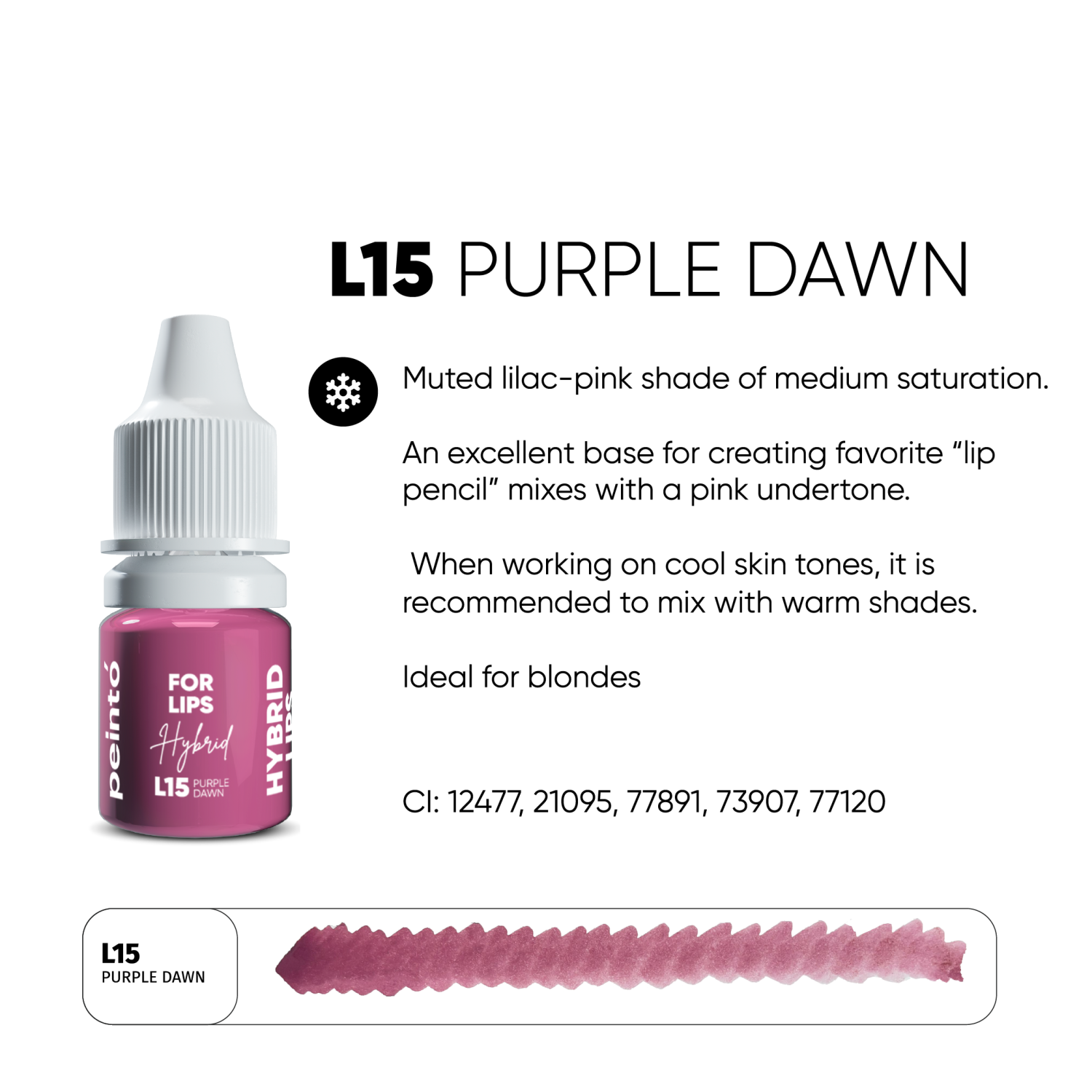PEINTO ტუჩის პიგმენტი L15 Mauve Dawn